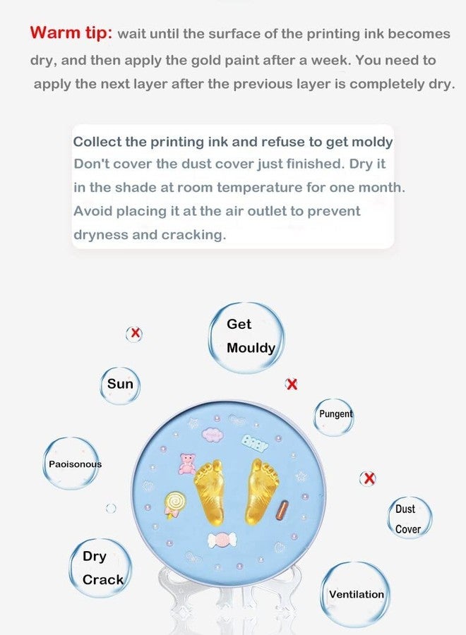 Mummamia Baby Girl's and Baby Boy's Clay Handprint and Footprint Keepsake Souvenir Kit (Blue) (Blue) - Image 4